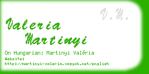 valeria martinyi business card